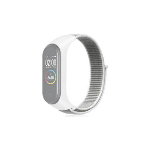 ΛΟΥΡΑΚΙ ΥΦΑΣΜΑΤΙΝΟ ΜΕ ΒΑΣΗ ΑΠΟ ΣΙΛΙΚΟΝΗ MI BAND 4/5 ΛΕΥΚΟ